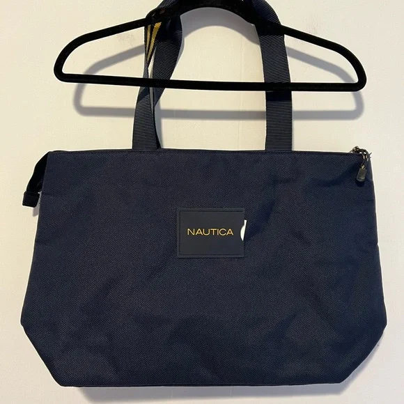 Nautica Luggage Travel/Carry On Gym Blue & Yellow Zip Up Large - Picture 2 of 6